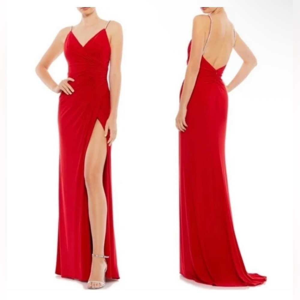 NWT Mac Duggal Elegant Scarlet Prom Gown style 26695